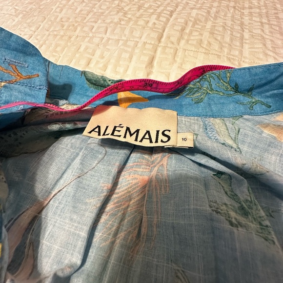 Alémais Sofie shirtdress in a blue fish print. - Picture 12 of 13